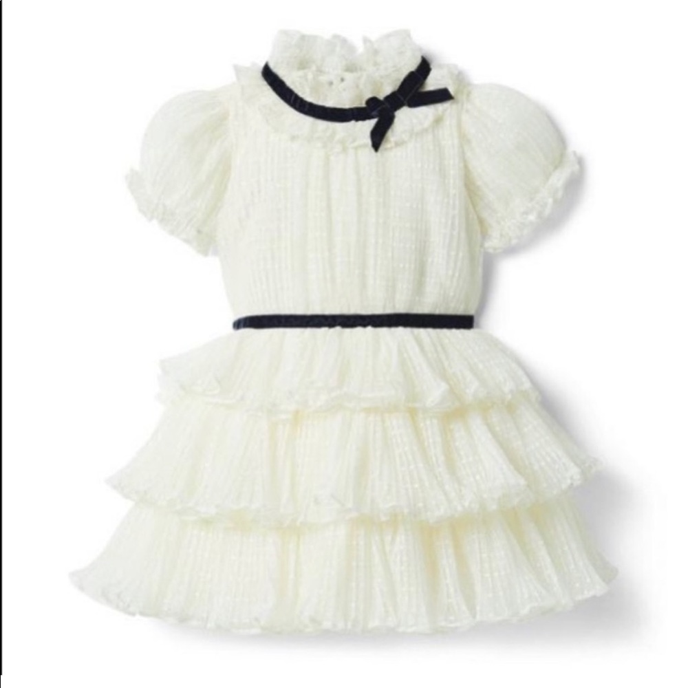 Janie & jack ivory ruffle dress